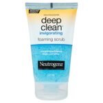 Neutrogena Deep Clean Invigorating Foaming Facial Scrub with Glycerin, Cooling & Exfoliating Gel Face Wash to Remove Dirt, Oil & Makeup, 4.2 fl. oz