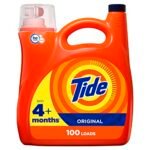 Tide Laundry Detergent Liquid, Original Scent, HE Compatible, 100 Loads, 132 fl oz Laundry Soap (Packaging May Vary)