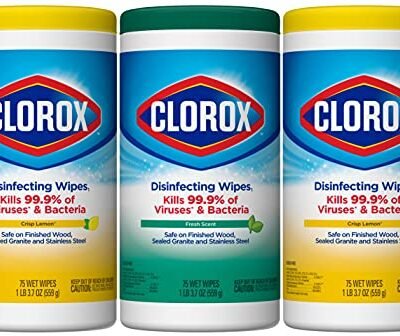 Clorox Disinfecting Wipes Value Pack, Household Essentials, 75 Count, Pack of 3 (Package May Vary)