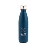 Personalised Golf Gift for Men Boys Dad – Metal Water Bottle Stainless Steel Insulated Drinks Flask – 500ml – Hot or Cold