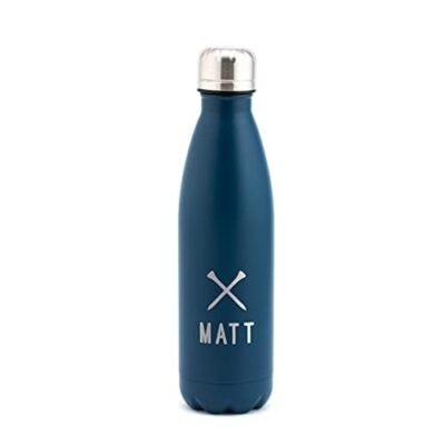 Personalised Golf Gift for Men Boys Dad - Metal Water Bottle Stainless Steel Insulated Drinks Flask - 500ml - Hot or Cold
