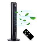 CUQOO 32” Ultra-Quiet Slim Tower Fan with Instant Cool Air & 3 Speed Settings