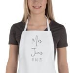 Personalised Adult Wedding Apron, Mr Mrs, Bridal, Bridesmaid Gift, Wedding Dress Apron, Bride to be, Flower Girl, Cover Up, Wedding Gift Custom Groom
