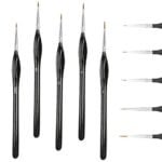 Fine Paint Brush Set, 5 Pcs Fine Detail Paint Brushes Small Model Paint Brush, Thin Artist Paint Brushes Miniature Painting Brushes for Acrylic Painting,Fine Detailing,Watercolour