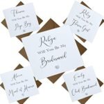 Personalised Will You Be My Bridesmaid, Maid of Honour, Flower Girl, Page Boy Cards Heart Embellishment