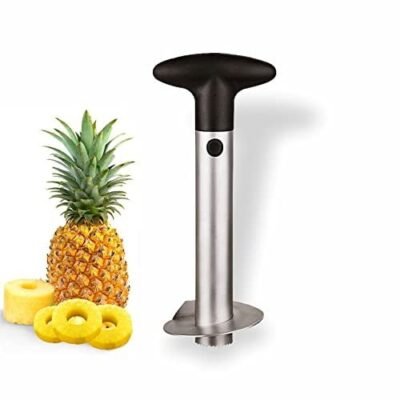 Pineapple Slicer Corer Pineapple Cutter Peeler Corer Heavy Duty Slicer Diced Stainless Steel Fruit Corer Rings Cutting Wedge Knife for Pineapple Rings Cutter Fruit Carving Tools