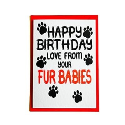 Happy Birthday Love From Your Fur Babies Card From The Pets