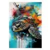 Sea Turtle Watercolor Illustration Print – Oceanic Art – Underwater Animal Wall Accent – Beach-Inspired Home Detail – Coastal Nautical Present